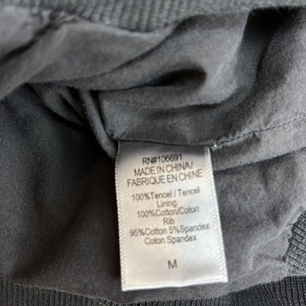 Young Fabulous & Broke Gray Utility Style Cropped Bomber Jacket Size M - Picture 9 of 10